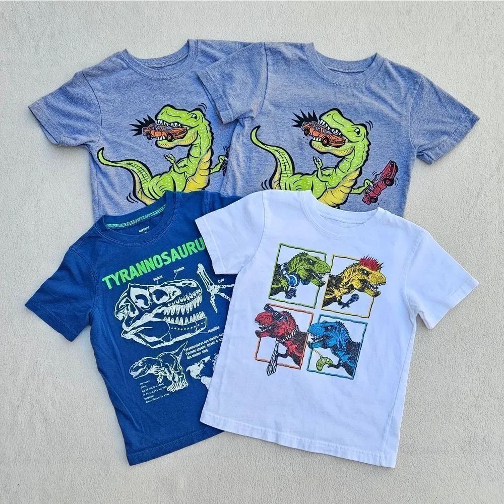 Dinosaurs Short Sleeve Shirt Bundle Size 4T